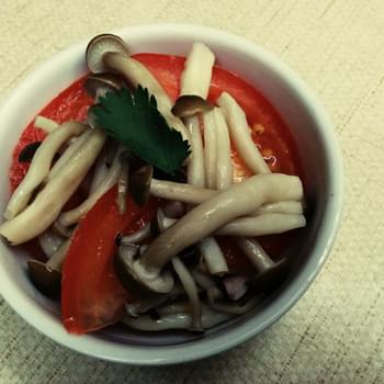 Shimeji Tomato Salad (clean Eats/vegan)