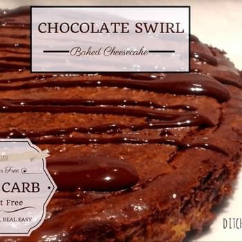 Chocolate Swirl Baked Cheesecake