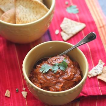 Roasted Eggplant and Red Pepper  Dip