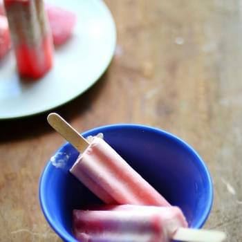 Raspberry & White Cherry Yogurt Pops