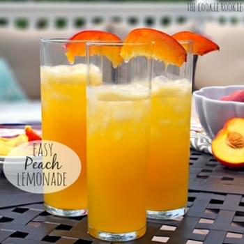 Easy Peach Lemonade (Adult and Child versions!)