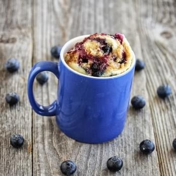 Blueberry Muffin with Streusel Topping Mug Cake