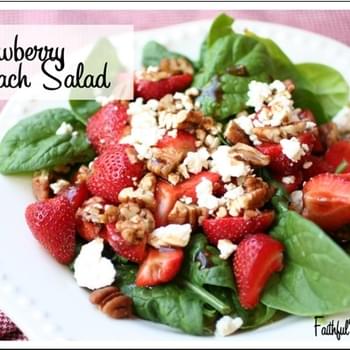 Strawberry Spinach Salad with Sweet Balsamic Dressing