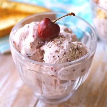 Cherry-almond Ricotta Ice Cream