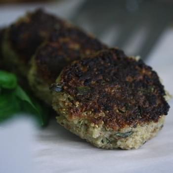 Nutty Quinoa Cakes With Basil and Parmesan
