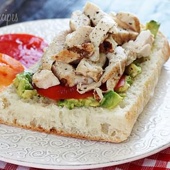Grilled Chicken Sandwich with Avocado and Tomato