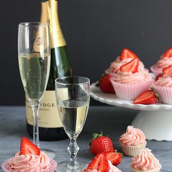Strawberries and Champagne Cupcakes