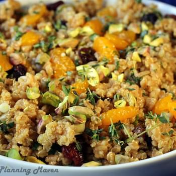 Farro ‘n Quinoa Salad with Dried Cherries and Pistachios