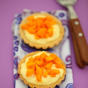 Eggless Custard Tarts With Mangoes Or Other Fruits
