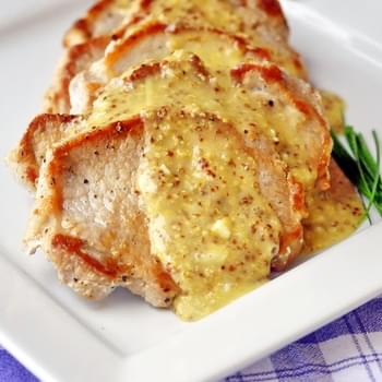 Pan Seared Pork Chops with Dijon Butter Sauce