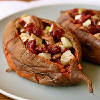 Sweet Potatoes with Pecans, Apples, and Dried Cranberries