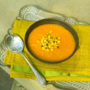 Fresh Carrot and Corn Soup