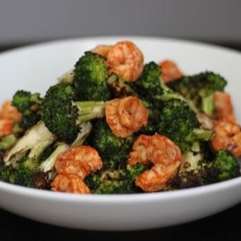 Grilled Broccoli and Shrimp Salad