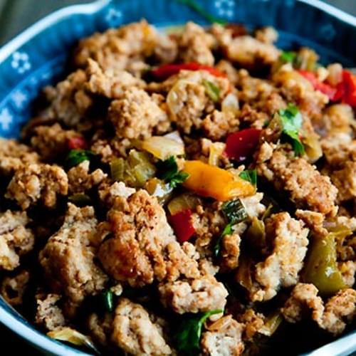 Mom’s Ground Turkey and Peppers