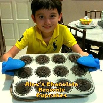 Alex's Chocolate Brownie Cupcakes