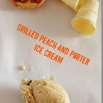Grilled Peach and Porter Ice Cream