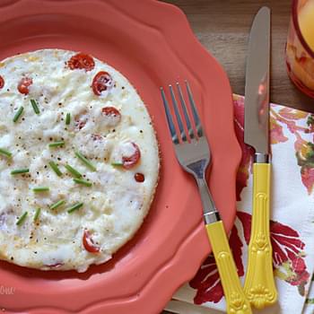 Tomato Mozzarella Egg White Omelet
