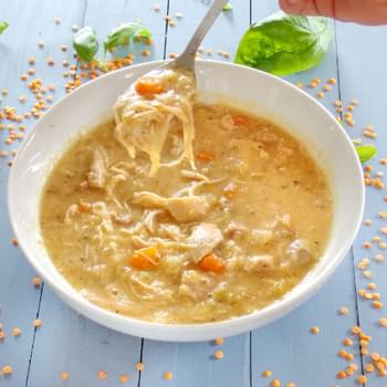 Slow Cooker Chicken and Red Lentil Soup