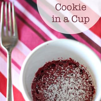 Red Velvet Cookie in a Cup