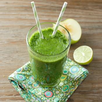 Bright Morning Apple Lime Leafy Green Smoothie