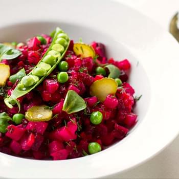 Ukrainian Vinegret – cooked beetroot vegetable salad