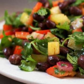 Black Bean and Pepper Salad with Cilantro and Lime