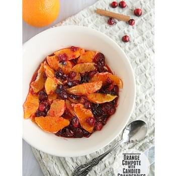 Orange Compote with Candied Cranberries