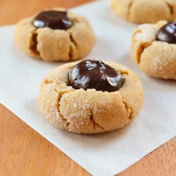 Peanut Butter Fudge Thumbprint Cookies