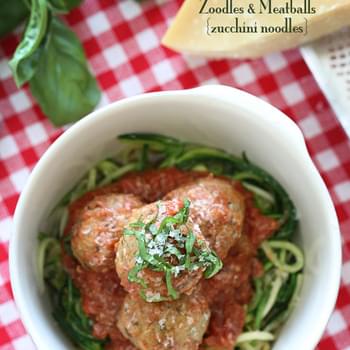 Zoodles and Meatballs
