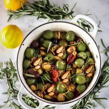 Warm Rosemary Olives with Chili Threads