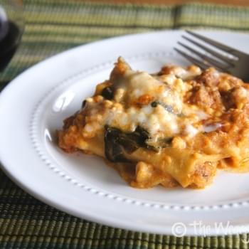 Slow Cooker Turkey and Spinach Lasagna