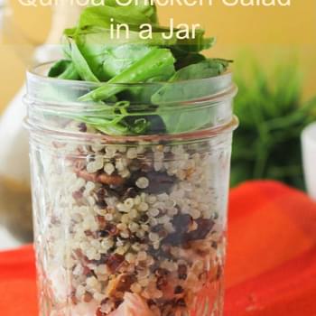 Quinoa Chicken Salad in a Jar