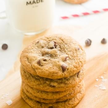 Salted Chocolate Chip Espresso Cookies