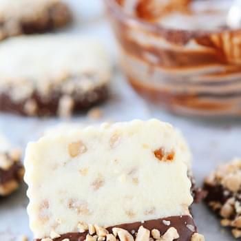 Chocolate Dipped Toffee Shortbread