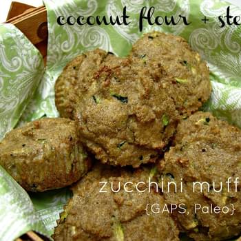 Coconut Flour + Stevia Zucchini Muffins