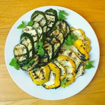 Greek Marinated Grilled Eggplant and Summer Squash