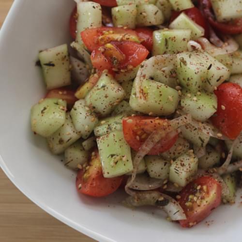 Cucumber Tomato Salad with Za’atar