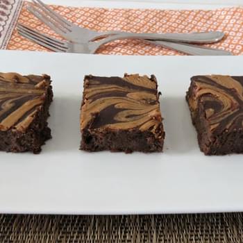 Chocolate Brownies with Peanut Butter Swirl
