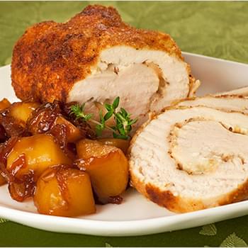 Gruyere-Stuffed Chicken w/Caramelized Apples and Onions