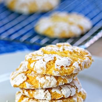 Chewy Lemon Burst Crinkle Cookies