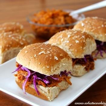 Pulled Ginger-Chicken Slider with Cilantro Slaw...