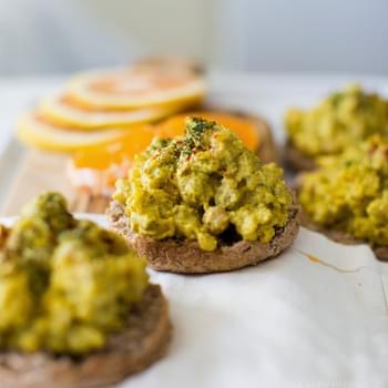 Curried "Eggy" Scramble Toasts, aka Brunch-wiches