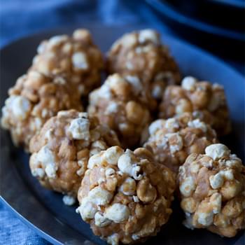 Bite-Sized Peanut Butter Popcorn Balls