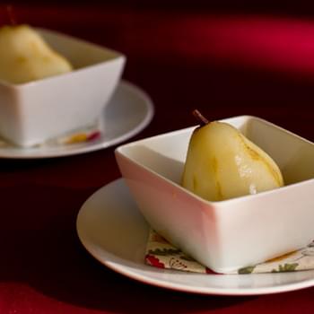 Spiked Poached Pears