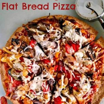 Roasted Vegetable Flatbread Pizza