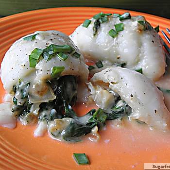 Spinach & Cheese Baked Stuffed Flounder