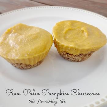 Raw Paleo Banana Pumpkin Cheesecake Muffins