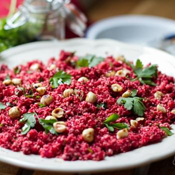 Cauliflower & Beetroot Couscous With Hazelnuts