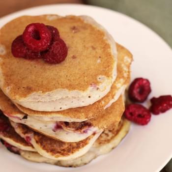 Raspberry Ricotta Pancakes.