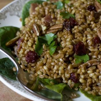Wheat Berry Salad with Bacon and and Sun-dried Cherries
